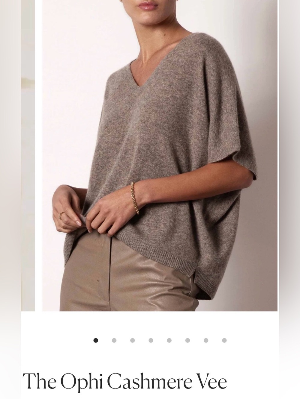 Ophi Cashmere Vee from Brochu Walker | Taupe | Size Small